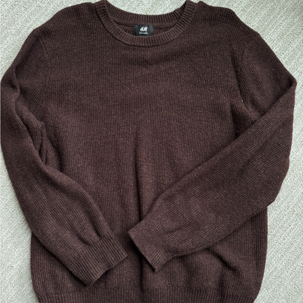 H&M Dark Brown Crewneck Sweater